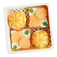 thumbnail image 1 of kusrkot Fruit Basket Figurines Dollhouse Kitchen Miniature orange White, 1 of 9