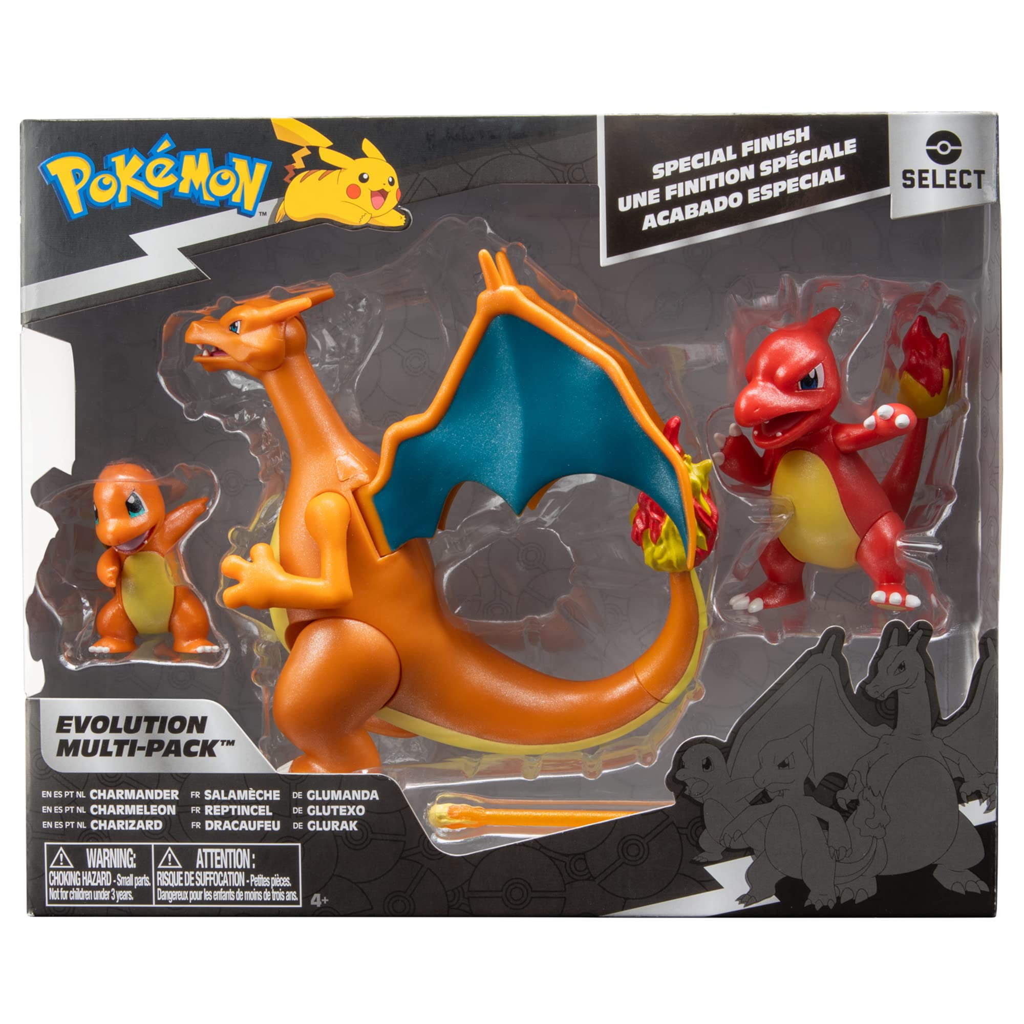 POKEMON Select Evolution 3 Pack - Features 2-Inch Charmander, 3