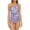 Starry Night Multi, variant on Becca Womens Metallic One Shoulder One-Piece Swimsuit