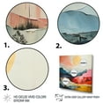 thumbnail image 3 of Designart "Pastel Bold Sunset horizon I" Abstract Floater Framed Wall Art Living Room, 3 of 7