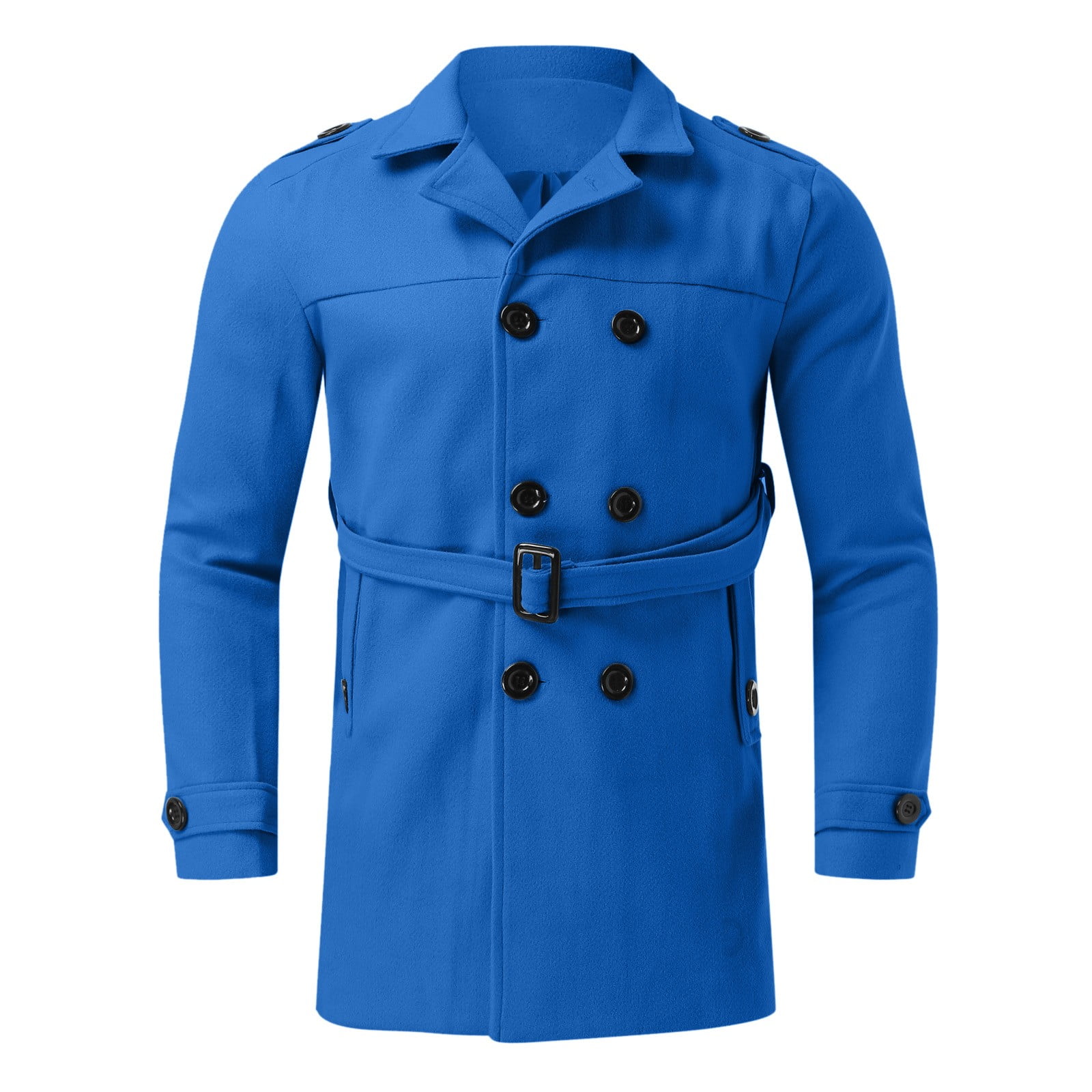 SEMIMAY Male Autumn And Winter Trench Coat Double Striped Button
