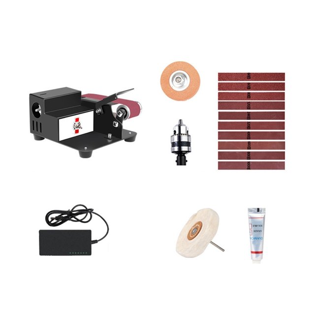250W Mini Machine à Poncer Électrique Abrasive 7 Vitesses Réglables pour Menuiserie, Polissage, Broyeur, Collecte de Poussière