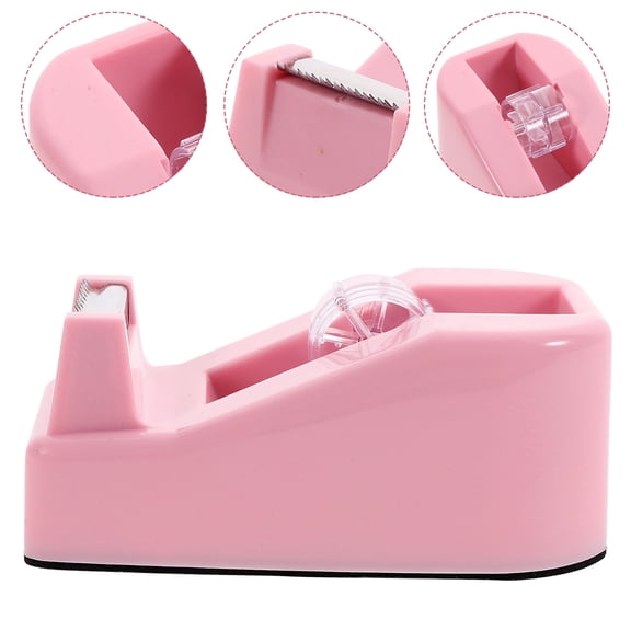 ULTNICE Tape Roll Holder Plastic Pink 1Pack for Office Use