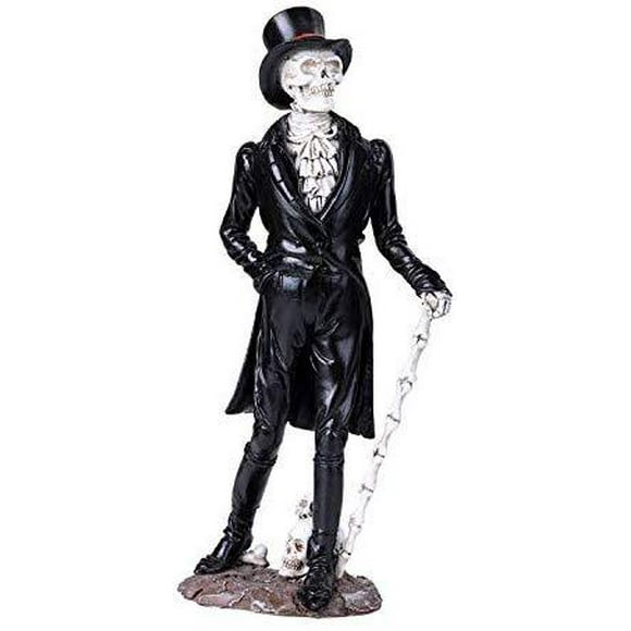 Ebros Gift Figurine en Résine Squelette Noir Jour des Morts