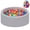 Gray Ball Pit with 100 Rainbow Balls, variant on Extra Large Gray Ball Pit Foam Playpen for Toddlers Indoor Outdoor Use