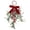 Red Berries, variant on Rustic Christmas Garland Swag, 11.8 in Frosted Pine with Red Velvet Bow and Pearl Berries, Hanging Decor for Front Door and Mantel - Red Berries