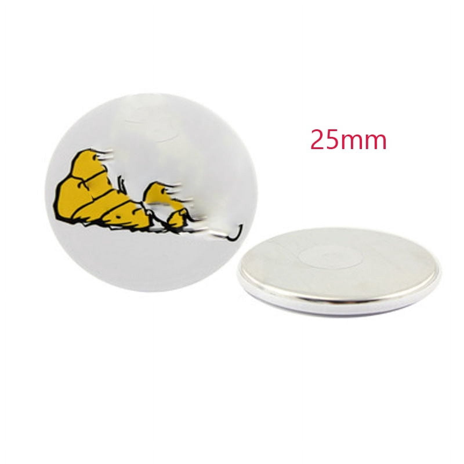 Materials Magnetic Fridge Button Pins Blank Button Badge Parts Maker 25MM 100PCS ,Beginner-Friendly