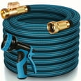 thumbnail image 3 of 100ft Heavy Duty Garden Hose with 3/4" Solid Metal Connector, US Standard Thread, Durable Rubber Water Hose for Lawn, Farm, Car Wash & Construction Use, 3 of 10