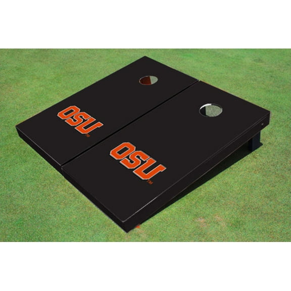 Oregon State University "OSU" Black Matching Solid Cornhole Boards