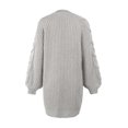 thumbnail image 5 of AOOCHASLIY Women 2023 Tops Clearance Womens Fashion Comfortable Solid Color Loose Long Sleeve Knitted Coat Large Sweater Cardigan, 5 of 5