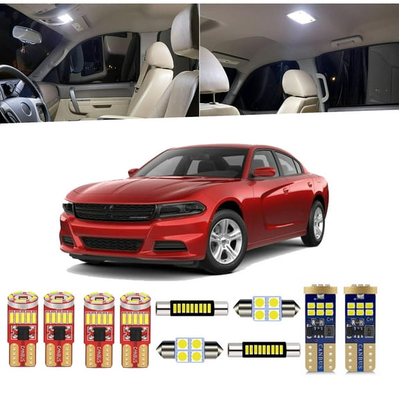 13 Piece Interior LED Lights Kit for Dodge Charger 2011 2012 2013 2014 2015 2016 2017 2018 Interior LED Light Bulbs Package   Install Tool