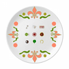 Casino Small Element Illustration Flower Ceramics Plate Tableware Dinner Dish