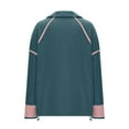 thumbnail image 6 of Makaor Sweatshirts for Women Zip Mock Neck Tops Lightweight Long Sleeve Pullover Solid Casual Fall Clothes Green XL, 6 of 6