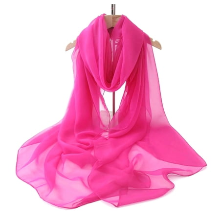 MSJUHEG Scarf Summer Scarf Patterned Scarves with Florals Summer Scarf for Women Beach Shawl Womens Scarf Lightweight Womens Scarves Fashion Lightweight Beach Scarf Hot Pink One Size