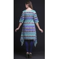 thumbnail image 3 of Bimba Blue Shibori Tie-Dye Indian Tunic Tops For Girls Printed Casual Top For Women Ethnic Kurti XXX-Large, 3 of 6