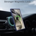 thumbnail image 5 of JTCASES for Samsung Galaxy S23 Ultra Magnetic Case Support Wireless Charging, Car Mount, Thin Lightweight Rugged Shockproof Shell Anti-yellow Clear Silicone Frame, Blue, 5 of 9