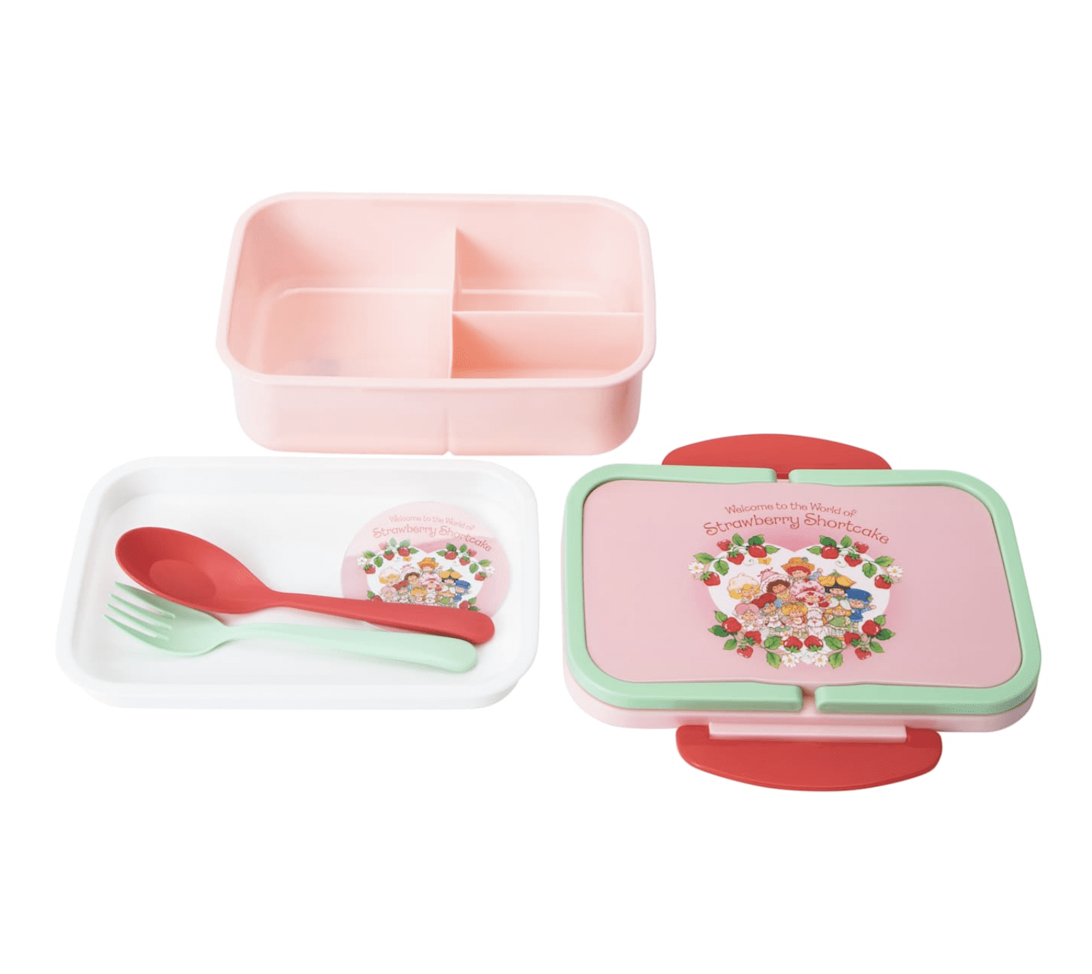 Strawberry Shortcake Bento Box & Bottle Set – Lunch Kit with Utensils