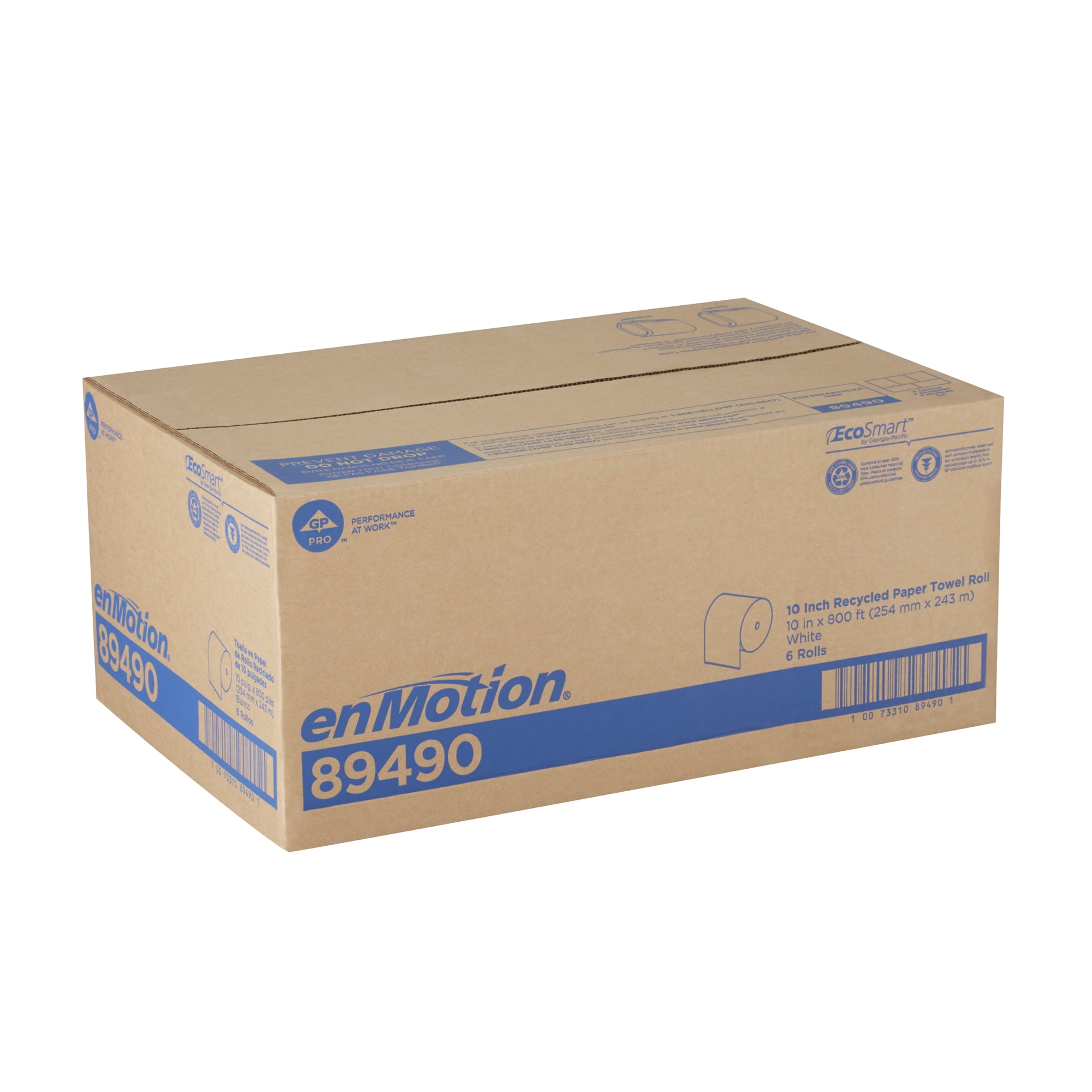 enMotion by GP PRO Paper Towel Rolls, 10" x 800', 40% Recycled, White, Pack Of 6 Rolls