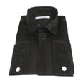 thumbnail image 3 of Men CEREMONIA Formal Shirt Rhinestone 100% Cotton Turkey #stn 15 tsb Black Fancy, 3 of 4