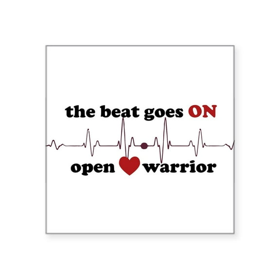 CafePress - Open Heart Warrior Sticker - Square Sticker 3" x 3"