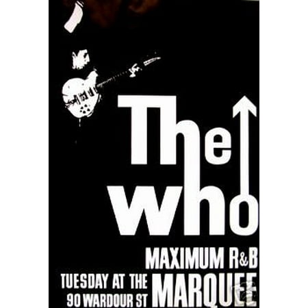 Seattle Concert Poster - The Who Concert Poster Maximum R&B At The Marquee New 24x36
