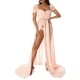 thumbnail image 1 of SAYOO Vestido de maternidad para fotografía Color sólido Fuera del hombro Vestido de gasa Frente Split Vestidos largos de embarazo para sesión de fotos SAYOO casual, 1 of 8