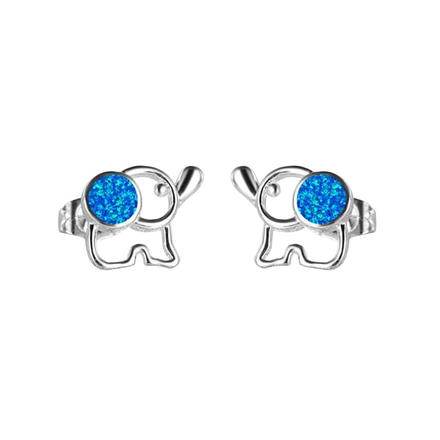 Hearth & Gear Womens Opal Cutout Elephant Stud Earrings Cute Animal Earrings For Girls Earrings Studs Set Rhinestone Earrings Dangling Earrings Large Statement Heart Earrings Baseball Earrings Hoops