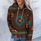 thumbnail image 1 of ICHUANYI Liquidación Mujer Moda Casual Color Contraste Estilo étnico Impresión Manga larga Tops Sudaderas con capucha ICHUANYI WER2023082200261, 1 of 5
