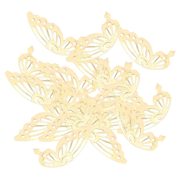 100 Piezas de Colgantes de Filigrana con Forma de Mariposa para Horquillas para La Cabeza, Accesorios de Joyería, Suministros de Dorado Macarena Colgante de filigrana