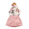 thumbnail image 2 of YTDSCS 2Pcs Girls'Summer Short Set for Kids Toddler,4-7 Years Old Sleeveless Floral Printed Pullover Top + Shorts Pant Stylish Clothes Set, 2 of 7