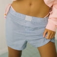 thumbnail image 5 of Women Y2K Striped Shorts Elastic Waist Cute Pajama Boxer Shorts Summer Pinstripe Lounge Pj Sleep Short Sleepwear Bottom, 5 of 6