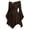 Coffee, variant on Renaissance Women Medieval Chemise Dress Pirate Midi Dress For Halloween Ruffled Trumpet Sleeves Dress