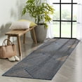 thumbnail image 3 of Well Woven Medusa Linden Modern Striped Blue 2'7" x 9'10" Runner Indoor Outdoor Rug, 3 of 7