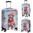 thumbnail image 2 of Hello Winter Pitbull Smiling in Red Scarf Hat Welcome Christmas Travel Luggage Cover Terrier Dog Lover Suitcase Dust Protective Decor - 00017, 2 of 5