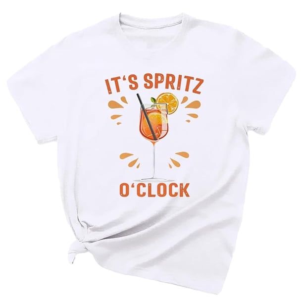 Camisa Casual de Manga Corta con Cuello en V con Diseño de Cóctel Humorístico para Fiestas, Vacaciones Y Uso Diario