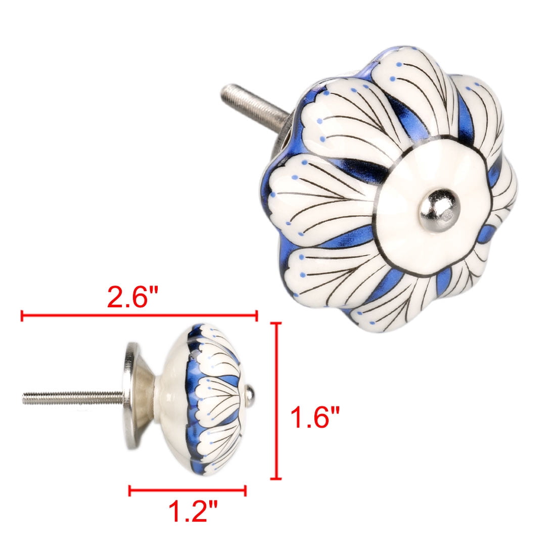 Unique Bargains 1 Pack Painted Ceramic Drawer Cupboard Cabinet Knob Handle Doorknobs