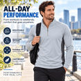 thumbnail image 6 of DARESAY Men's Dry-Fit Quarter Zip Long Sleeve Athletic Performance Moisture Wicking Pullover, 3-Pack (Up to 3XL), 6 of 12