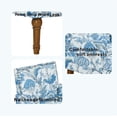 thumbnail image 5 of Floral Upholstered Accent Chair with Nailhead Trim, Farmhouse Armchair with 9 Inch Solid Wood Legs, Traditional Seating for Living Room, Blue and White, 5 of 5
