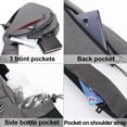 thumbnail image 3 of Muka Grey Sling Pack with Water Bottle Holder, Multiple Pockets Unisex Crossbody Chest Bag for Outdoor Casual Use, 3 of 6