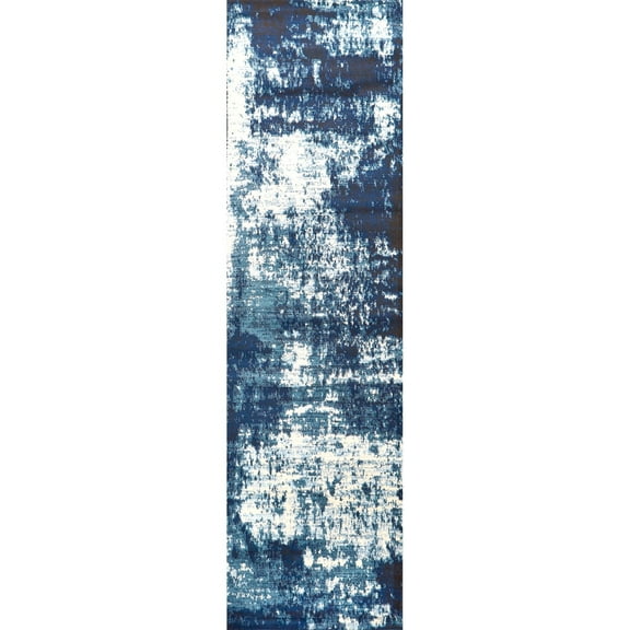 Alora Decor Swagger 2'3" x 7'7" Blue/Ivory/Lt. Blue/Medium Blue/Dk Blue Area Rug
