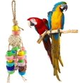 thumbnail image 2 of Hanging Small Animal Chew Toy for Birds Parrot Chewing Toy Straw Blocks Beads for Chewing Teeth Grinding, 2 of 7