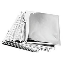 ASA Techmed Emergency Mylar Thermal Blanket, Foil Rescue Space Blanket - Silver - Designed for NASA, Outdoors, Survival, Hiking, Natural Disasters, First Aid, Marathons (25)