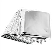 ASA Techmed Emergency Mylar Thermal Blanket, Foil Rescue Space Blanket - Silver - Designed for NASA, Outdoors, Survival, Hiking, Natural Disasters, First Aid, Marathons (15)