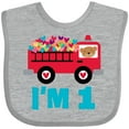 thumbnail image 3 of Inktastic 1st Birthday Fire Truck Boys or Girls Baby Bib, 3 of 4