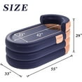 thumbnail image 4 of Foldable Portable Soaking Inflatable Bathtub with Electric Air Pump,Eco-Friendly Bathing Tub for Shower Stall,One-piece Bath Cover Design with Zipper, Keep Temperature Long Time, 4 of 8