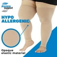thumbnail image 4 of Unisex Compression Footless Thigh High 20-30mmHg for Swelling, Edema - Beige, X-Large, 4 of 11