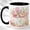 Black, variant on Tulip Cake Coffee Mug, Spring Floral Dessert Cup, Watercolor Birthday Cake Art Gift for Her, Pink Garden Design, Ceramic 11 Oz Mug