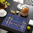 thumbnail image 4 of Pioneer Flower Floral Print Pattern Summer Placemats Table Placemats Set Of 4-Linen Kitchen Washable Placemats Table Mats 12x18 Inch Non-Slip Heat Resistant, 4 of 6