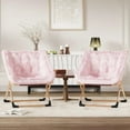 thumbnail image 4 of Yeshouse Sillón plegable extragrande y cómodo, con acento de piel sintética, para leer y relajarse, con estructura de metal, ideal para sala de estar, dormitorio y dormitorios, 4 of 7