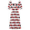 thumbnail image 4 of JACKPOT! Full House Spades Clubs Diamonds and Hearts Sleeveless Dress dresses for womens 2024 summer women's suit, 4 of 6
